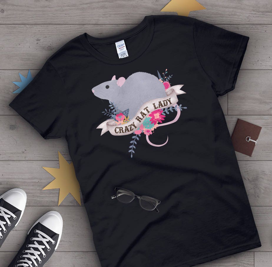Rat Shirt, Women, Rat Lover Gift, Cute Rat T-shirt, Pet Lover