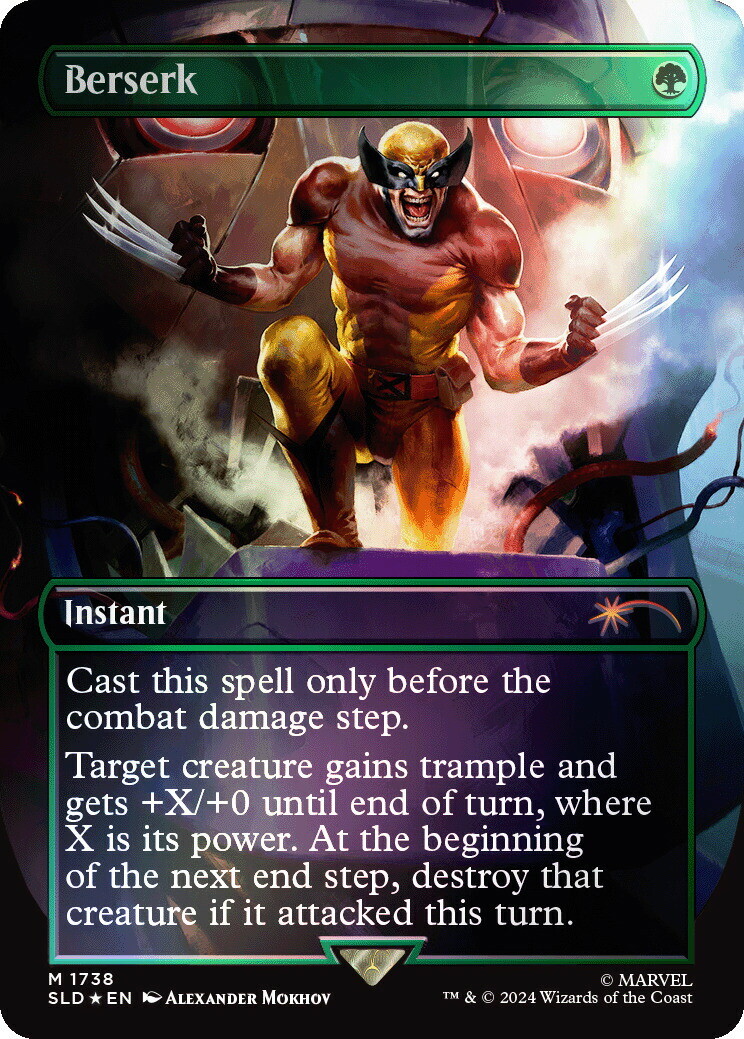 Wolverine Secret Lair x Marvel Rainbow Foil Edition MTG Magic The