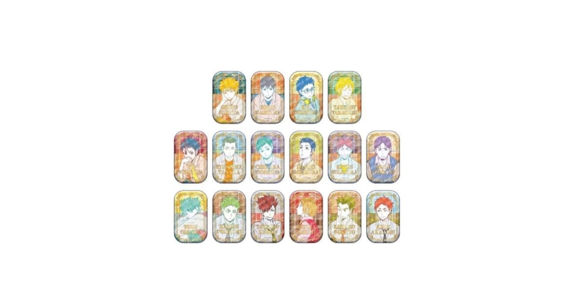 ハイキュー！！スクエア缶バッジ BOX オフショット×カラー第一弾 第二