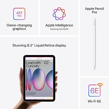 Amazon.com: Apple iPad mini (A17 Pro): Apple Intelligence, 8.3