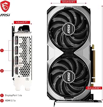 MSI GeForce RTX 4070 Ventus 2X 12G OC Carte Graphique - 12 Go