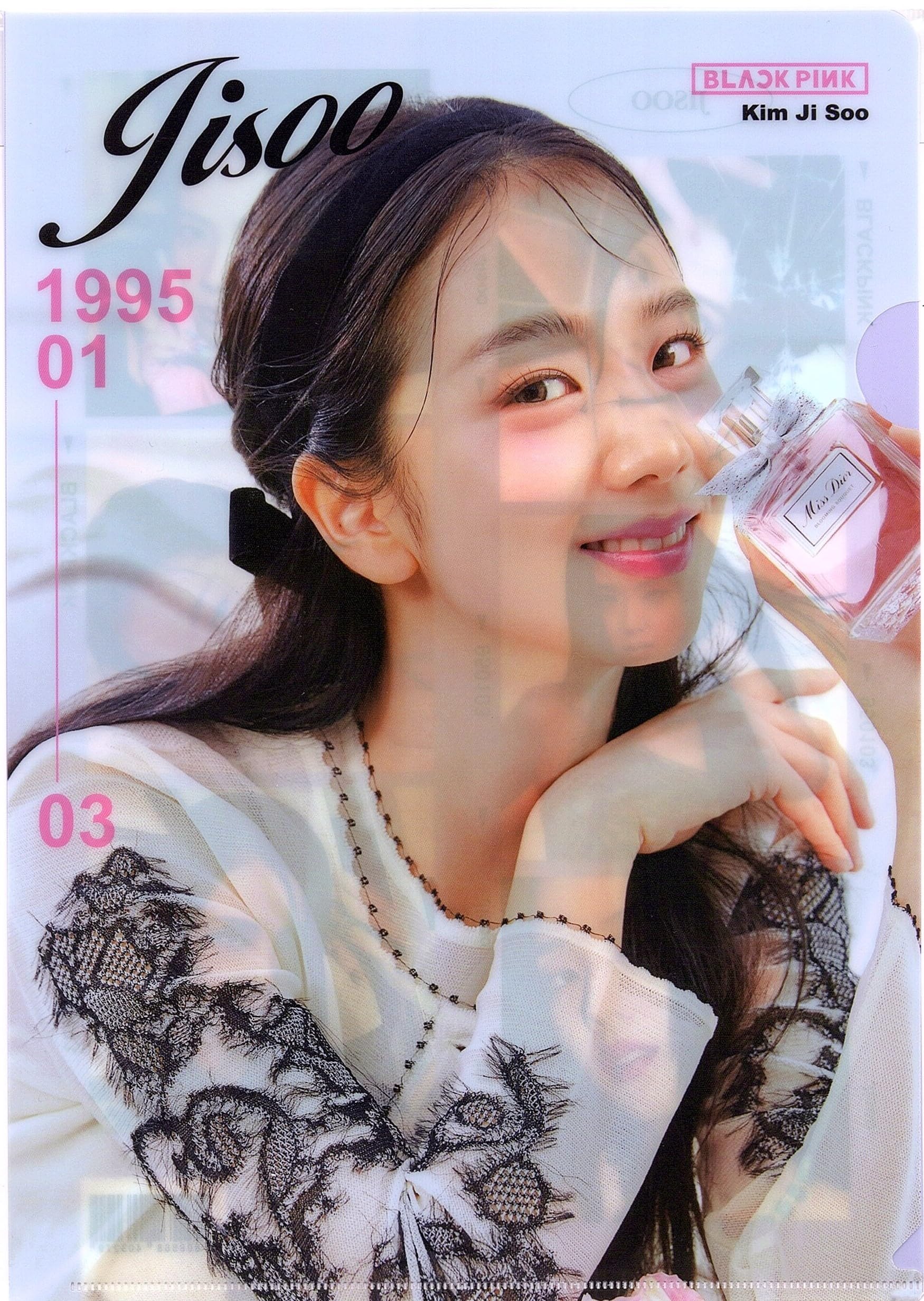 BLACKPINK ジス JISOO サイン入りクリアファイル BLACKPINK ジス JISOO