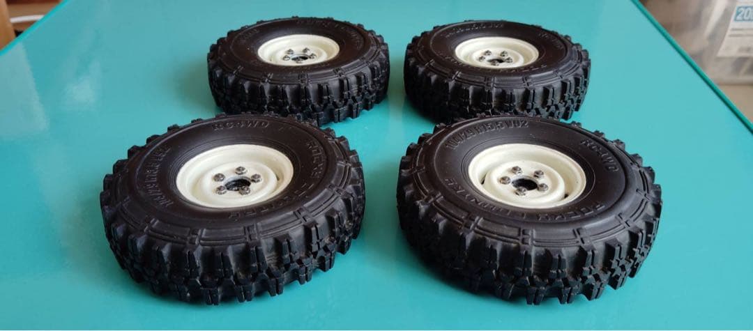 RC4WD 1.55タイヤ、ホイールセット 問屋ワールド】クローラーRC用1.55インチスチール製ビードロック